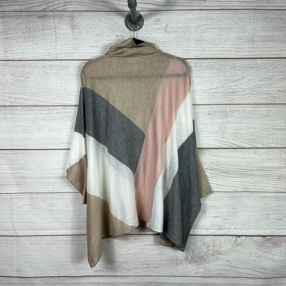 Calvin Klein Women's Colorblock Lightweight Turtleneck Oversized Top Size L/XL - Picture 7 of 7